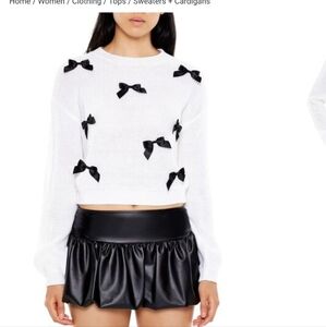 Black bow sweater